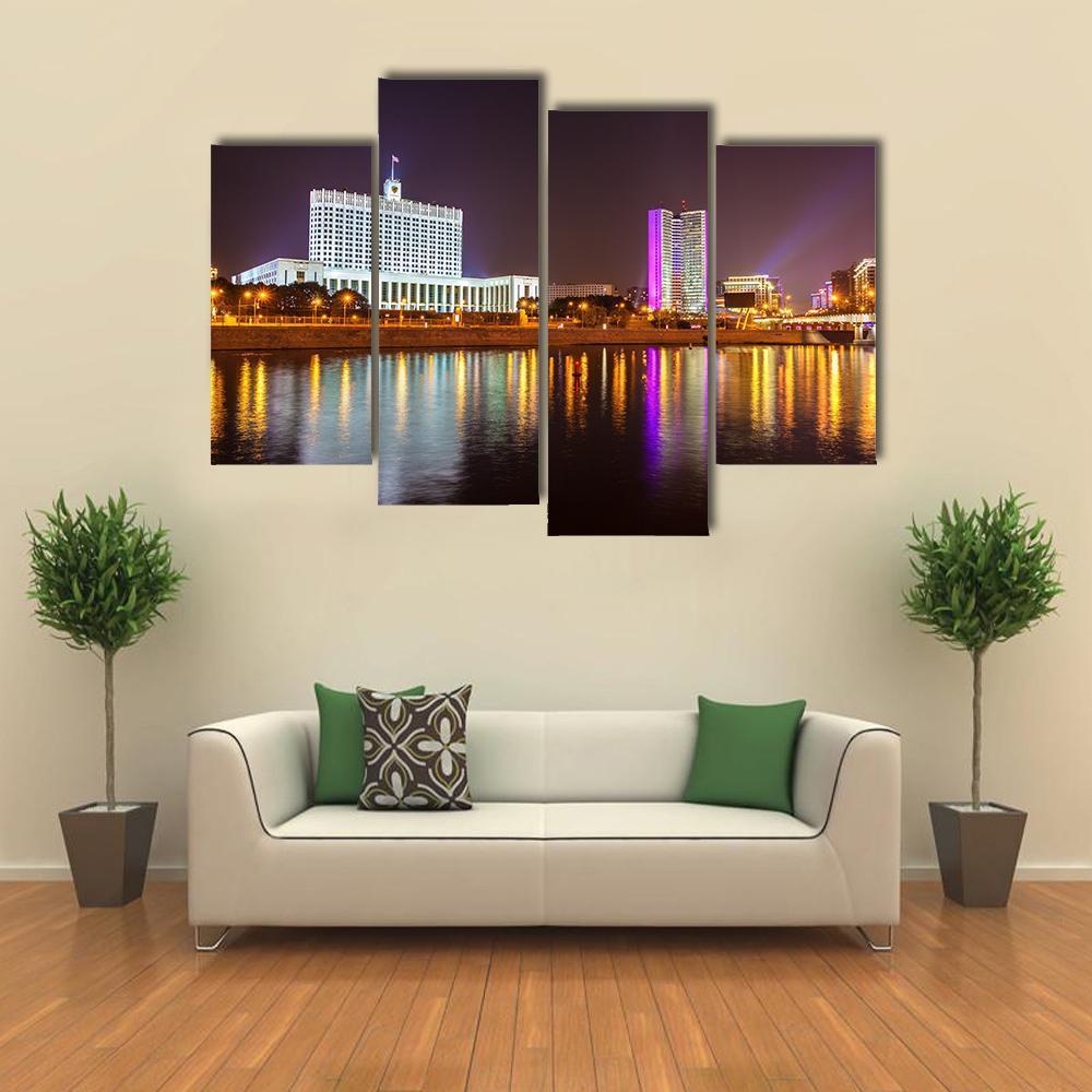 The White House Moscow Canvas Wall Art-4 Pop-Gallery Wrap-50" x 32"-Tiaracle