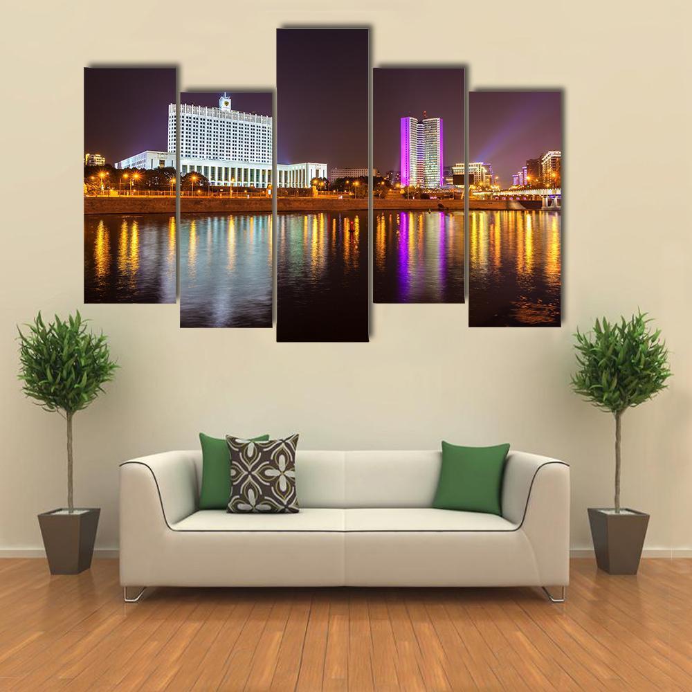 The White House Moscow Canvas Wall Art-5 Pop-Gallery Wrap-47" x 32"-Tiaracle