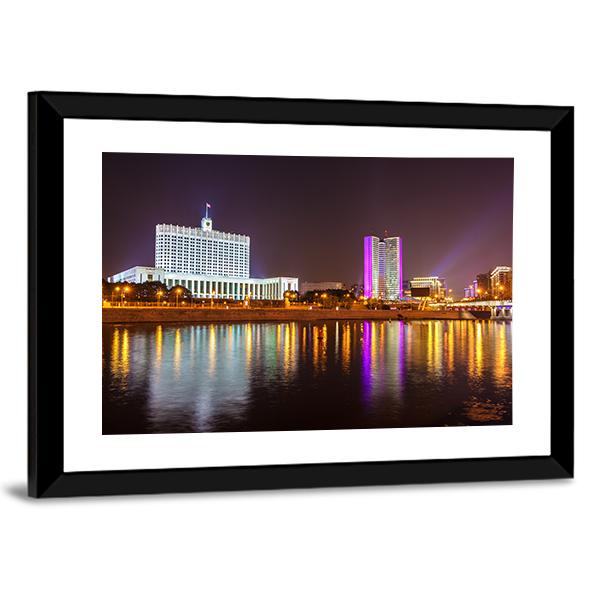 The White House Moscow Panoramic Canvas Wall Art-1 Piece-36" x 12"-Tiaracle