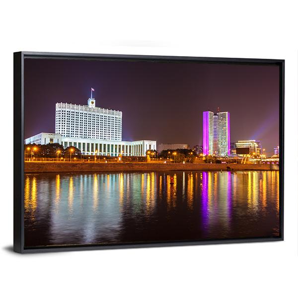 The White House Moscow Panoramic Canvas Wall Art-1 Piece-36" x 12"-Tiaracle