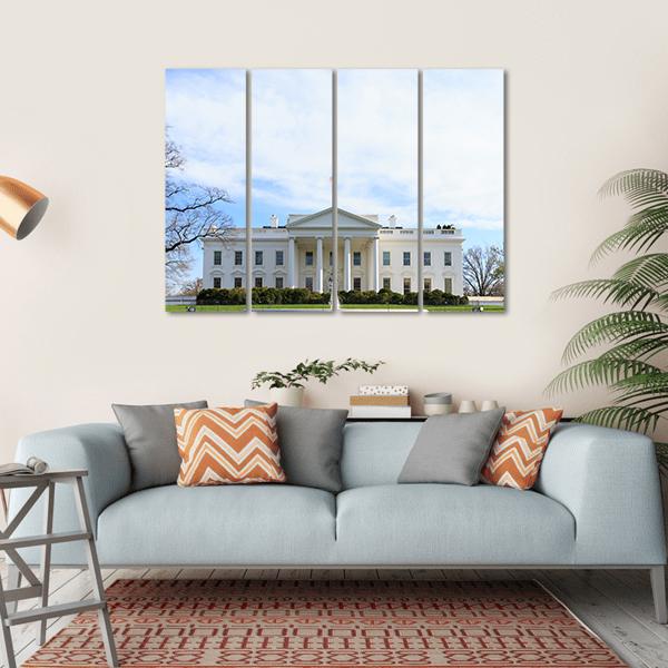 The White House Canvas Wall Art-4 Horizontal-Gallery Wrap-34" x 24"-Tiaracle