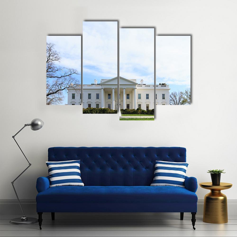 The White House Canvas Wall Art-4 Pop-Gallery Wrap-50" x 32"-Tiaracle