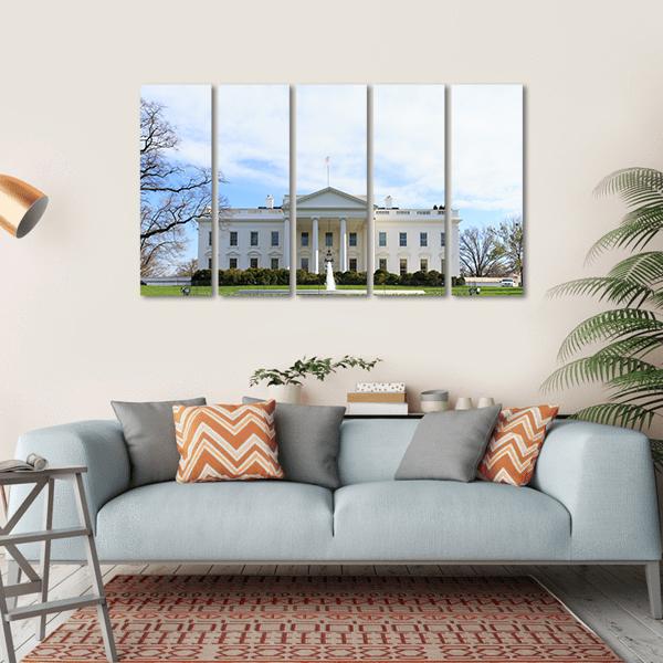 The White House Canvas Wall Art-5 Horizontal-Gallery Wrap-22" x 12"-Tiaracle