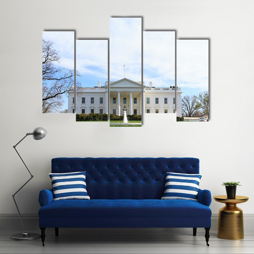 The White House Canvas Wall Art-5 Pop-Gallery Wrap-47" x 32"-Tiaracle