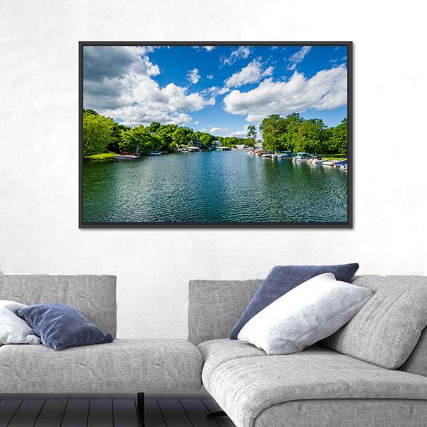 The Winnipesaukee River Panoramic Canvas Wall Art-1 Piece-36" x 12"-Tiaracle