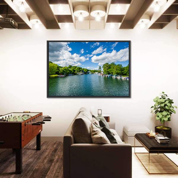 The Winnipesaukee River Panoramic Canvas Wall Art-1 Piece-36" x 12"-Tiaracle