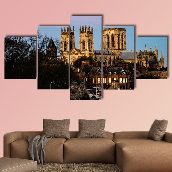 The York Minster UK Canvas Wall Art-5 Star-Gallery Wrap-62" x 32"-Tiaracle