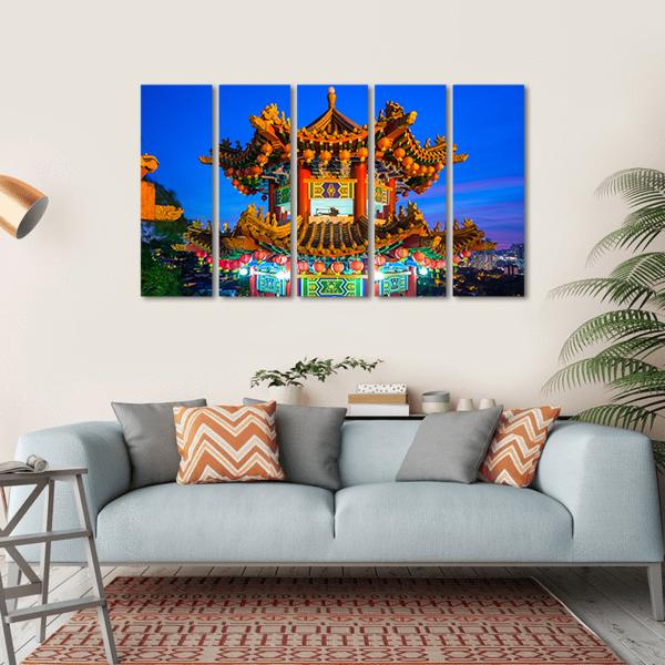 Thean Hou Buddhist Temple Canvas Wall Art-4 Square-Gallery Wrap-17" x 17"-Tiaracle