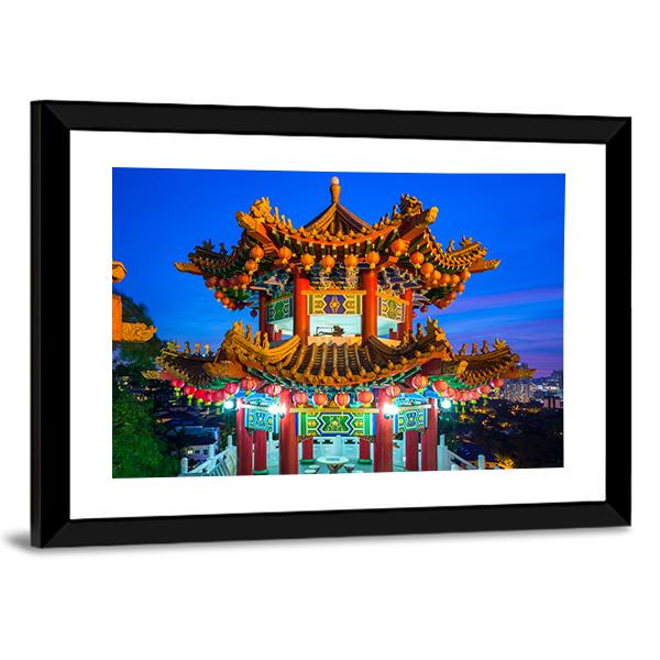 Thean Hou Buddhist Temple Canvas Wall Art-5 Horizontal-Gallery Wrap-22" x 12"-Tiaracle