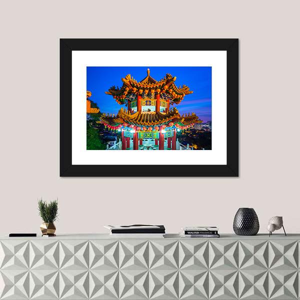 Thean Hou Buddhist Temple Canvas Wall Art-3 Horizontal-Gallery Wrap-25" x 16"-Tiaracle