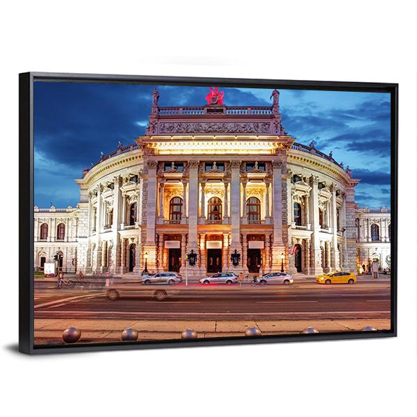 Theater Burgtheater Of Vienna Canvas Wall Art-3 Horizontal-Gallery Wrap-25" x 16"-Tiaracle