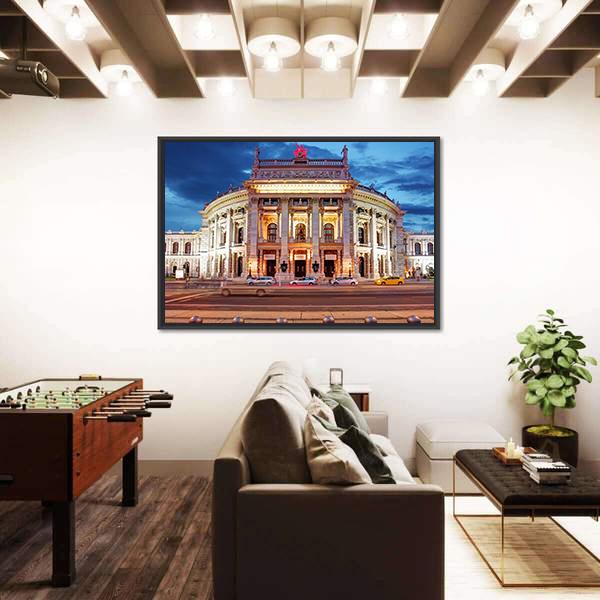 Theater Burgtheater Of Vienna Canvas Wall Art-3 Horizontal-Gallery Wrap-25" x 16"-Tiaracle