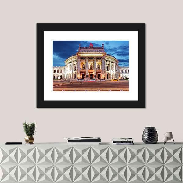 Theater Burgtheater Of Vienna Canvas Wall Art-3 Horizontal-Gallery Wrap-25" x 16"-Tiaracle