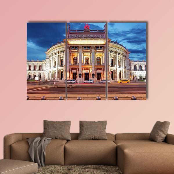 Theater Burgtheater Of Vienna Canvas Wall Art-3 Horizontal-Gallery Wrap-25" x 16"-Tiaracle