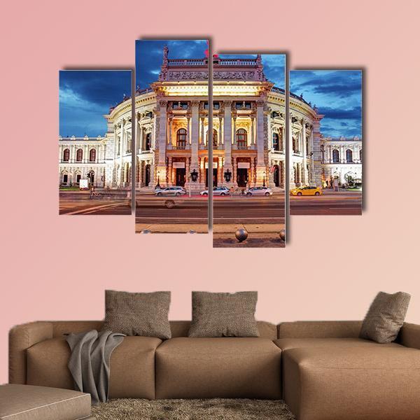 Theater Burgtheater Of Vienna Canvas Wall Art-4 Pop-Gallery Wrap-50" x 32"-Tiaracle