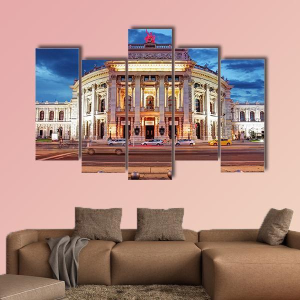 Theater Burgtheater Of Vienna Canvas Wall Art-5 Pop-Gallery Wrap-47" x 32"-Tiaracle