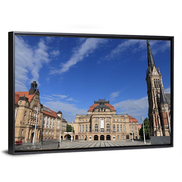 Theatre Square Germany Canvas Wall Art-3 Horizontal-Gallery Wrap-25" x 16"-Tiaracle