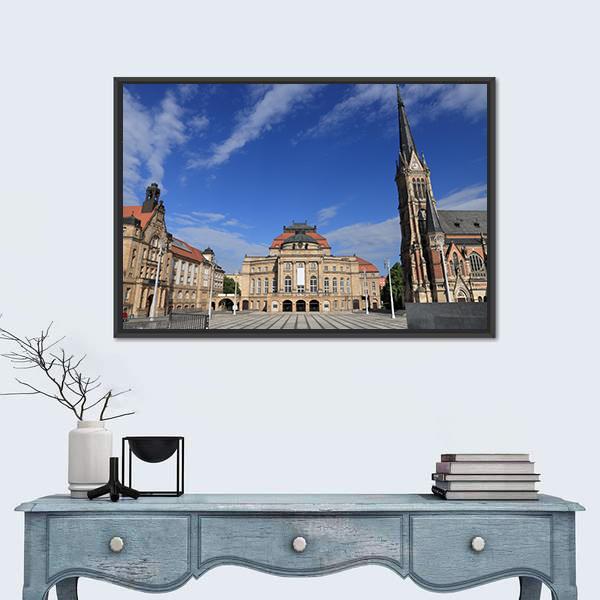 Theatre Square Germany Canvas Wall Art-3 Horizontal-Gallery Wrap-25" x 16"-Tiaracle