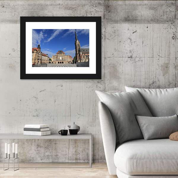 Theatre Square Germany Canvas Wall Art-3 Horizontal-Gallery Wrap-25" x 16"-Tiaracle