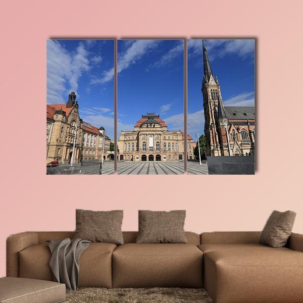 Theatre Square Germany Canvas Wall Art-3 Horizontal-Gallery Wrap-25" x 16"-Tiaracle