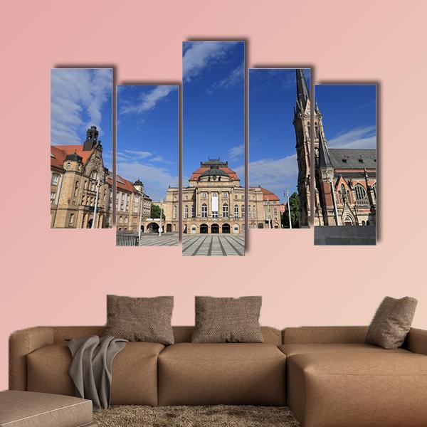 Theatre Square Germany Canvas Wall Art-5 Pop-Gallery Wrap-47" x 32"-Tiaracle