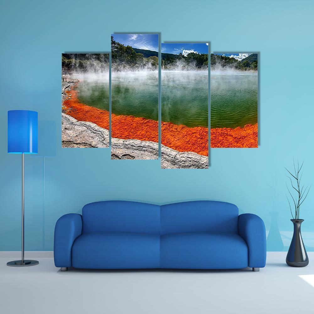 Champagne Pool New Zealand Canvas Wall Art-4 Pop-Gallery Wrap-50" x 32"-Tiaracle