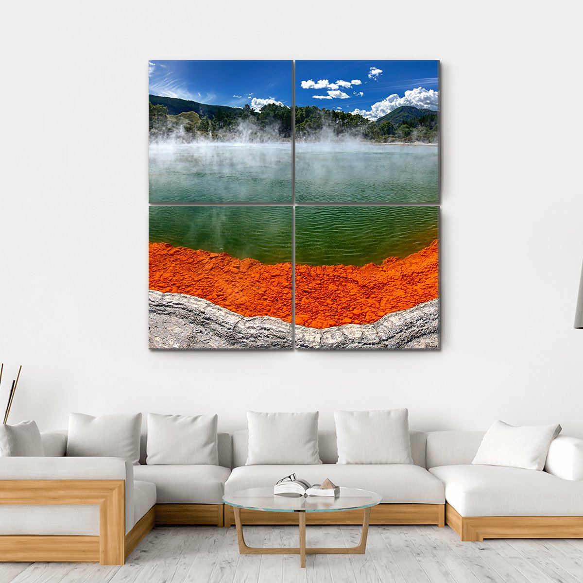 Champagne Pool New Zealand Canvas Wall Art-4 Square-Gallery Wrap-17" x 17"-Tiaracle