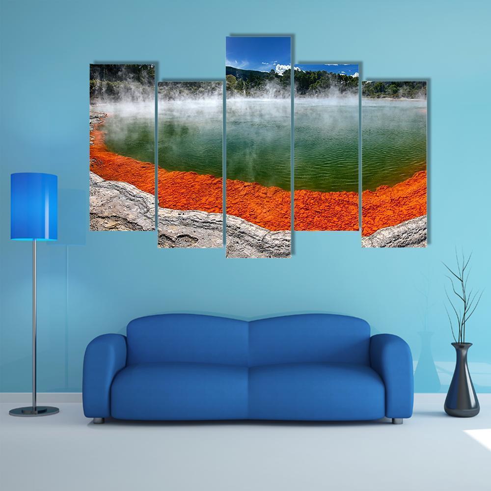 Champagne Pool New Zealand Canvas Wall Art-5 Pop-Gallery Wrap-47" x 32"-Tiaracle