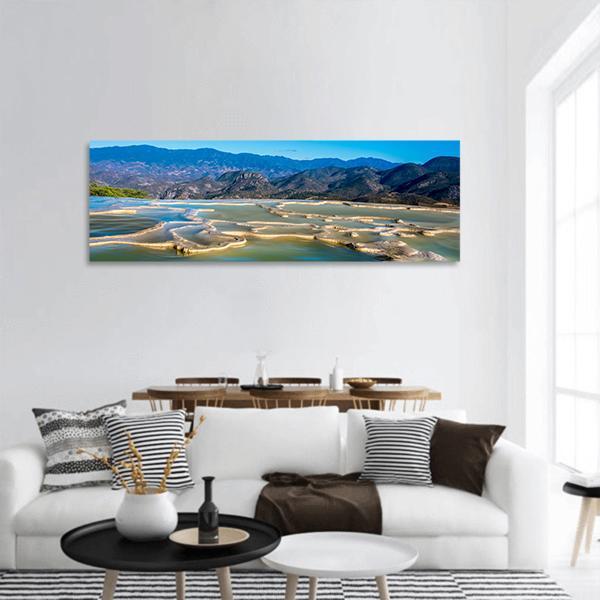 Thermal Spring In Central Valleys Of Oaxaca Panoramic Canvas Wall Art-1 Piece-36" x 12"-Tiaracle