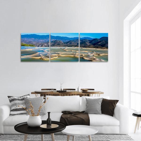 Thermal Spring In Central Valleys Of Oaxaca Panoramic Canvas Wall Art-3 Piece-25" x 08"-Tiaracle