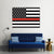 Thin Red Line American Firefighters Flag Canvas Wall Art-3 Horizontal-Gallery Wrap-37" x 24"-Tiaracle