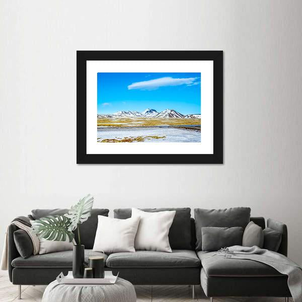 Thingvellir A Natural Place Iceland Canvas Wall Art-1 Piece-Framed Print-20" x 16"-Tiaracle