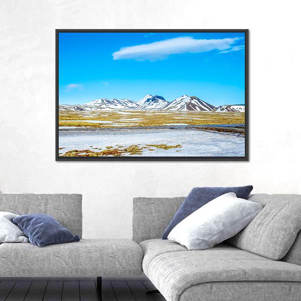 Thingvellir A Natural Place Iceland Canvas Wall Art-1 Piece-Floating Frame-24" x 16"-Tiaracle