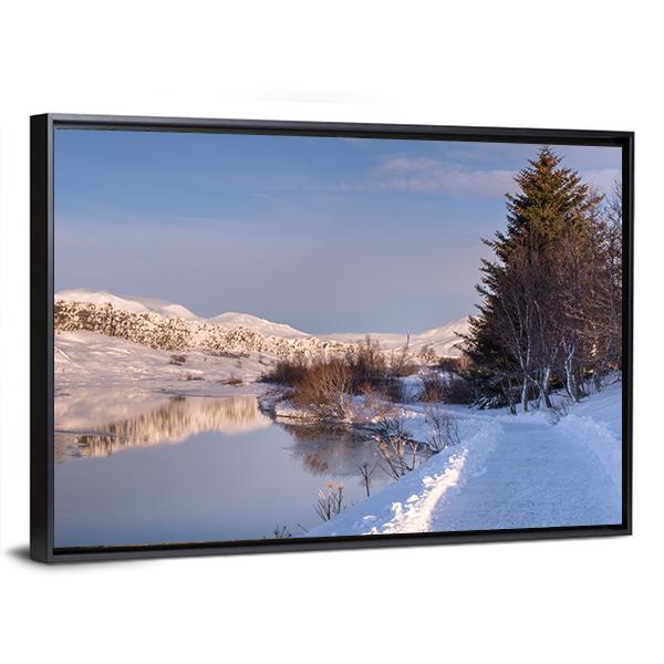 Thingvellir National Park Canvas Wall Art-3 Horizontal-Gallery Wrap-25" x 16"-Tiaracle