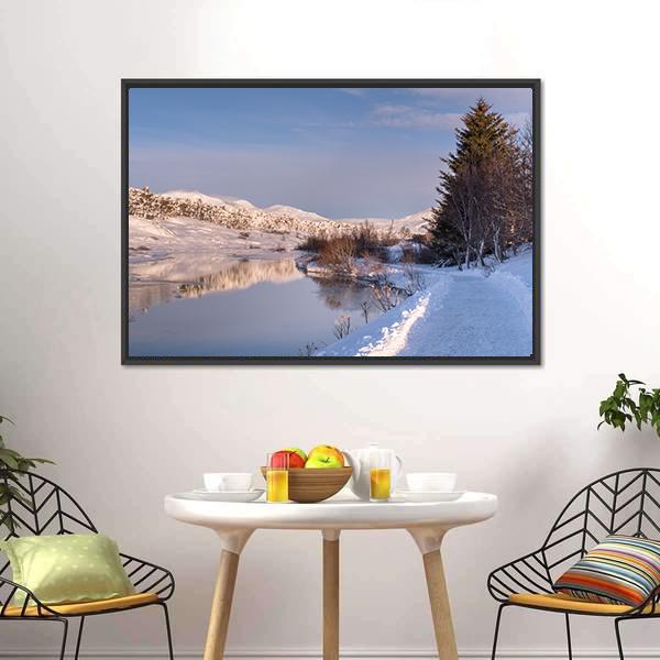 Thingvellir National Park Canvas Wall Art-3 Horizontal-Gallery Wrap-25" x 16"-Tiaracle