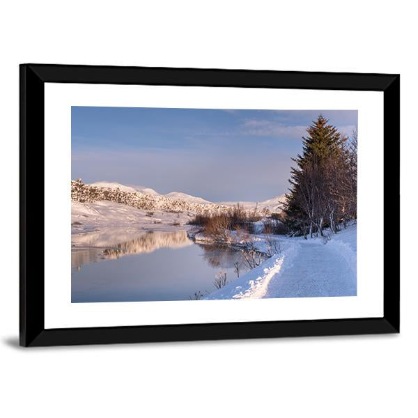 Thingvellir National Park Canvas Wall Art-3 Horizontal-Gallery Wrap-25" x 16"-Tiaracle