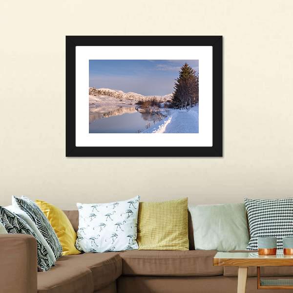 Thingvellir National Park Canvas Wall Art-3 Horizontal-Gallery Wrap-25" x 16"-Tiaracle