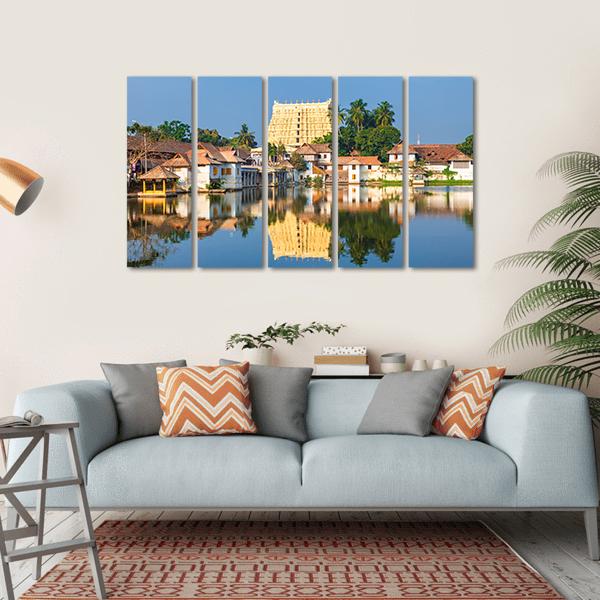 Thiruvananthapuram Temple India Canvas Wall Art-5 Horizontal-Gallery Wrap-22" x 12"-Tiaracle