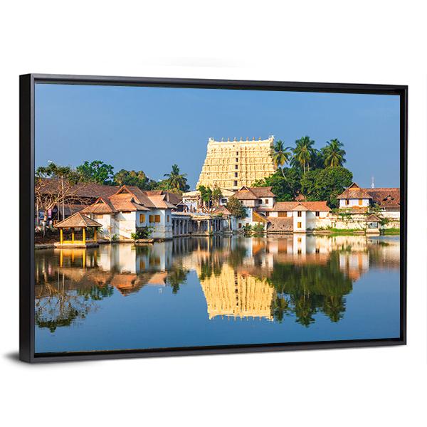 Thiruvananthapuram Temple India Canvas Wall Art-3 Horizontal-Gallery Wrap-25" x 16"-Tiaracle