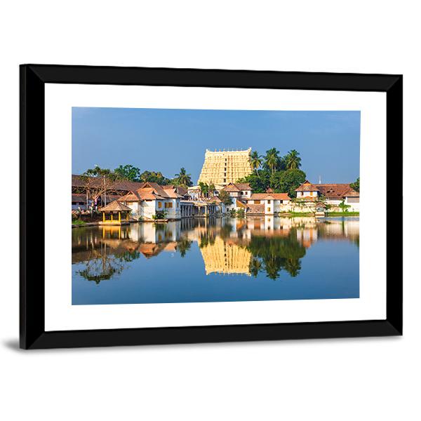 Thiruvananthapuram Temple India Canvas Wall Art-3 Horizontal-Gallery Wrap-25" x 16"-Tiaracle
