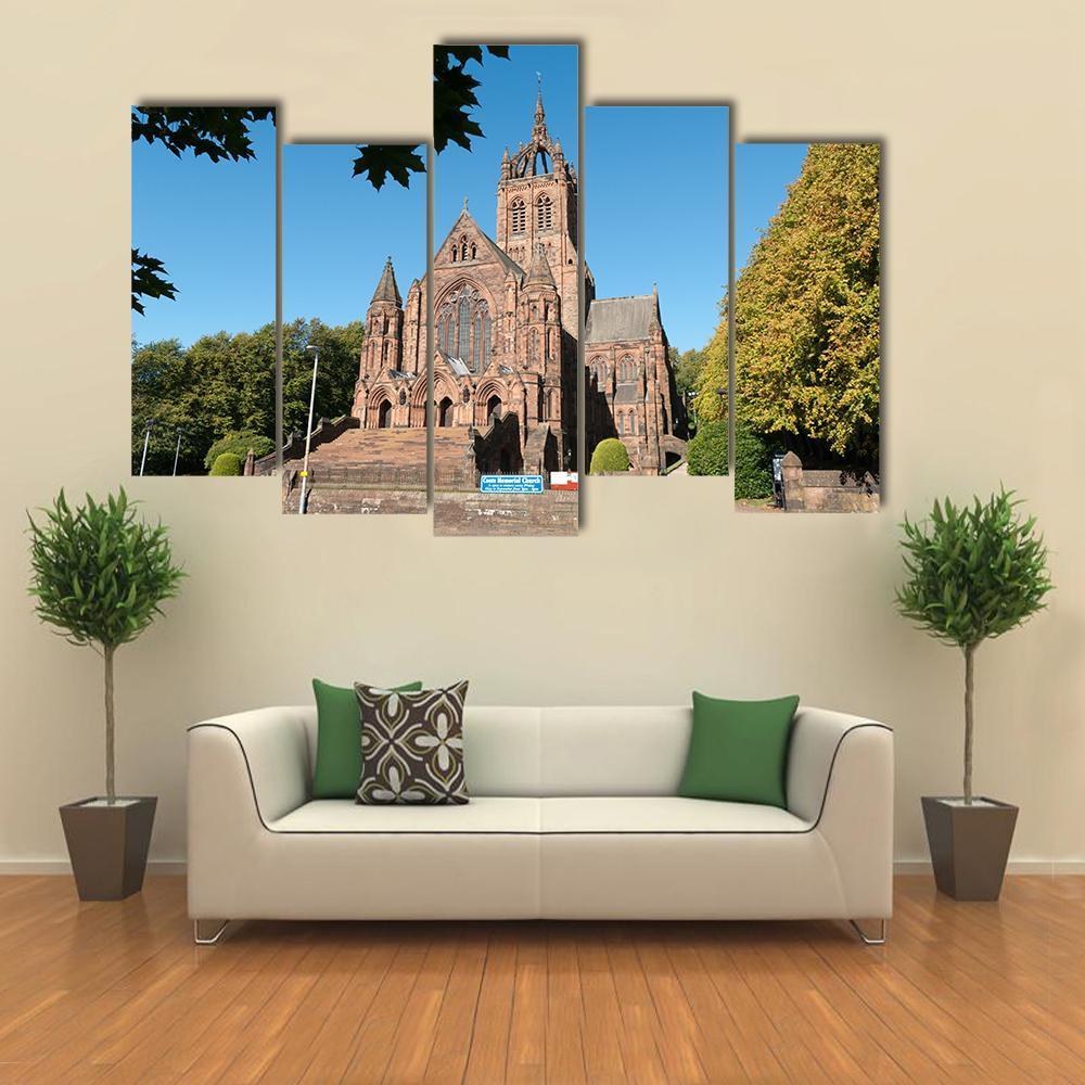 Thomas Coats Memorial Church Canvas Wall Art-5 Pop-Gallery Wrap-47" x 32"-Tiaracle