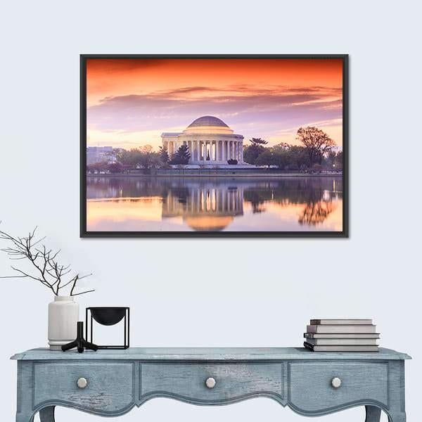 Thomas Jefferson Memorial Canvas Wall Art-5 Horizontal-Gallery Wrap-22" x 12"-Tiaracle