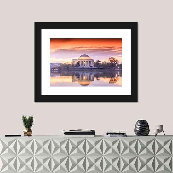 Thomas Jefferson Memorial Canvas Wall Art-3 Horizontal-Gallery Wrap-25" x 16"-Tiaracle
