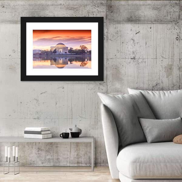 Thomas Jefferson Memorial Canvas Wall Art-5 Horizontal-Gallery Wrap-22" x 12"-Tiaracle