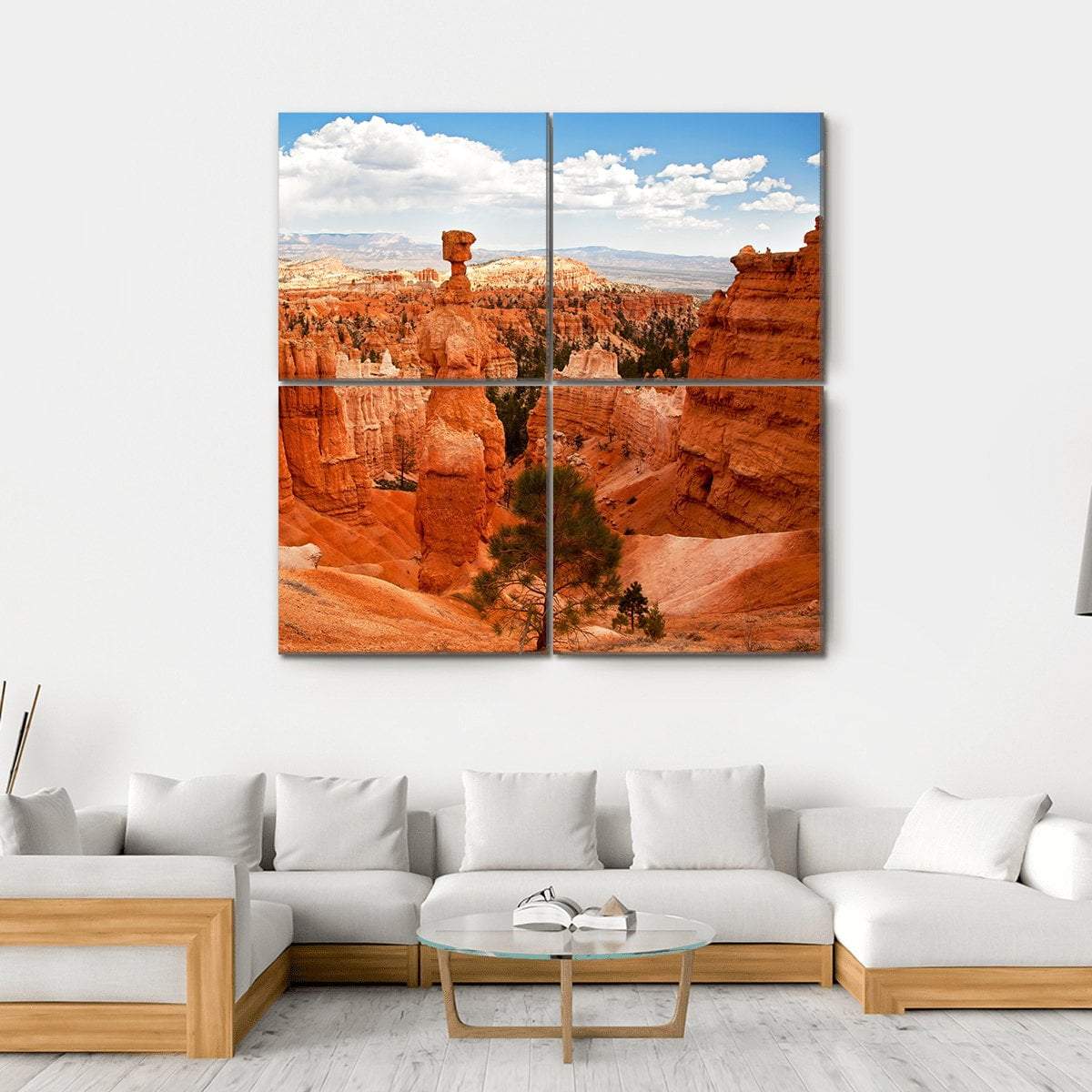 Thors Hammer Bryce Canyon Utah Canvas Wall Art-4 Square-Gallery Wrap-17" x 17"-Tiaracle