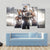 Three American Football Players Canvas Wall Art-1 Piece-Gallery Wrap-48" x 32"-Tiaracle
