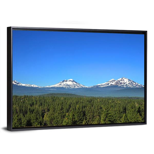 Three Sisters Mountains Oregon Canvas Wall Art-3 Horizontal-Gallery Wrap-25" x 16"-Tiaracle