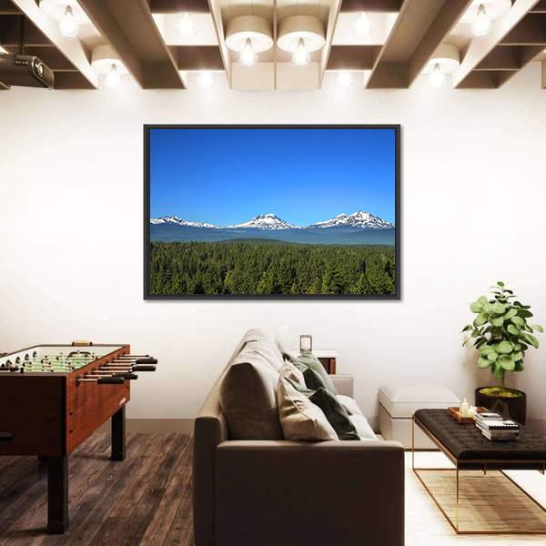Three Sisters Mountains Oregon Canvas Wall Art-3 Horizontal-Gallery Wrap-25" x 16"-Tiaracle