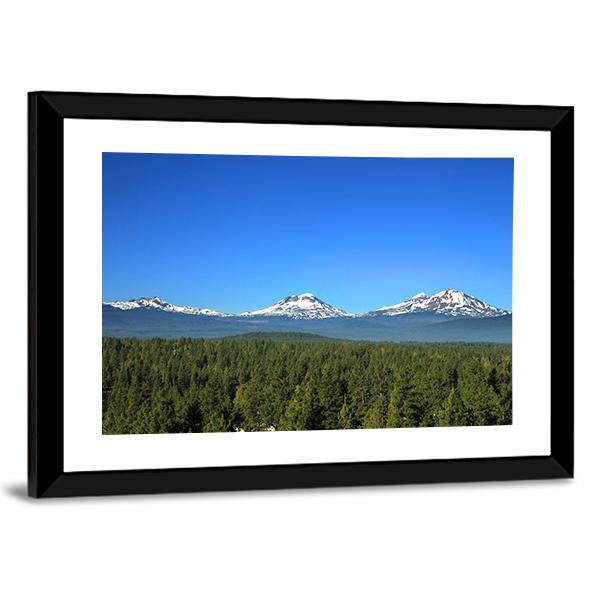 Three Sisters Mountains Oregon Canvas Wall Art-3 Horizontal-Gallery Wrap-25&quot; x 16&quot;-Tiaracle