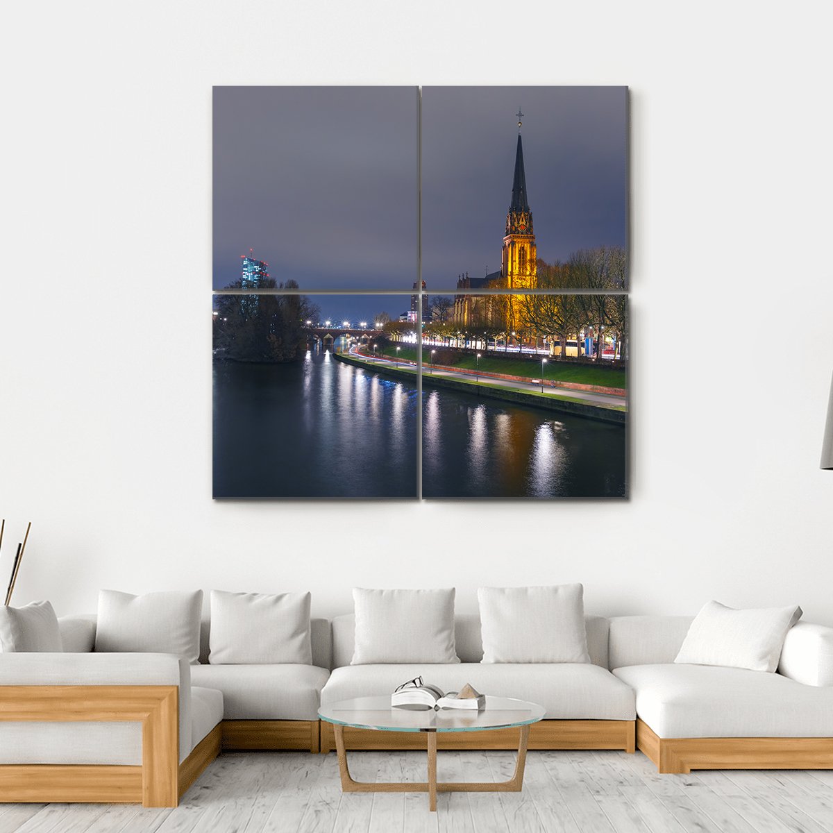 Three Wise Men Church Canvas Wall Art-4 Square-Gallery Wrap-17" x 17"-Tiaracle